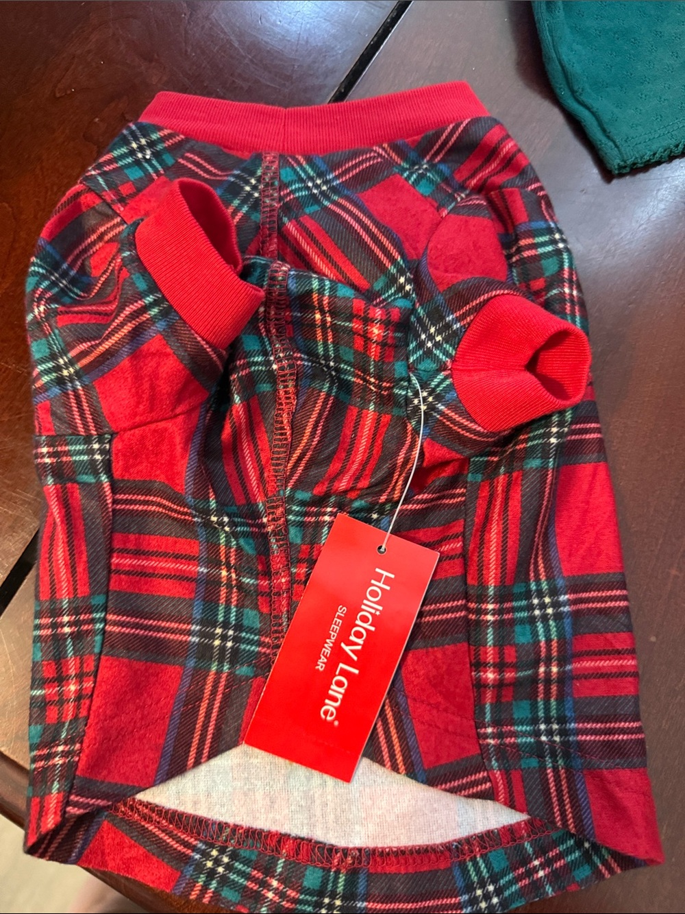 Holiday Lane Red Plaid Dog Pajama Shirt